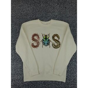 SZA SOS Tour Merch Top Dawg Entertainment Bug Graphic Sweatshirt Cream Medium